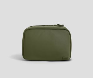 Hanging Toiletry Bag in Olive Green